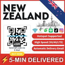 [eSIM] New Zealand eSIM e-SIM card Travel card Tarjeta eSIM Dato Data only