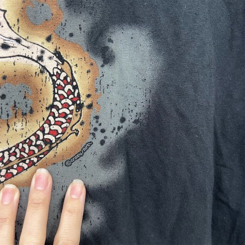 Vintage Crazy Shirts Hawaii Black Dragon Art Tee Unisex Adult L Short Sleeve - Picture 11 of 11