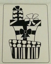 DARICE EMBOSSING FOLDER-4 1/4"X5 3/4"-PRESENTS STACKED-1219-200-BIRTHDAY-HOLIDAY