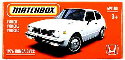1976 Honda CVCC * WHITE * 2021 Matchbox POWER GRABS Case U * WC15