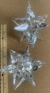 Two Rosenthal Crystal Star Candle Holders Studio Line -No ...
