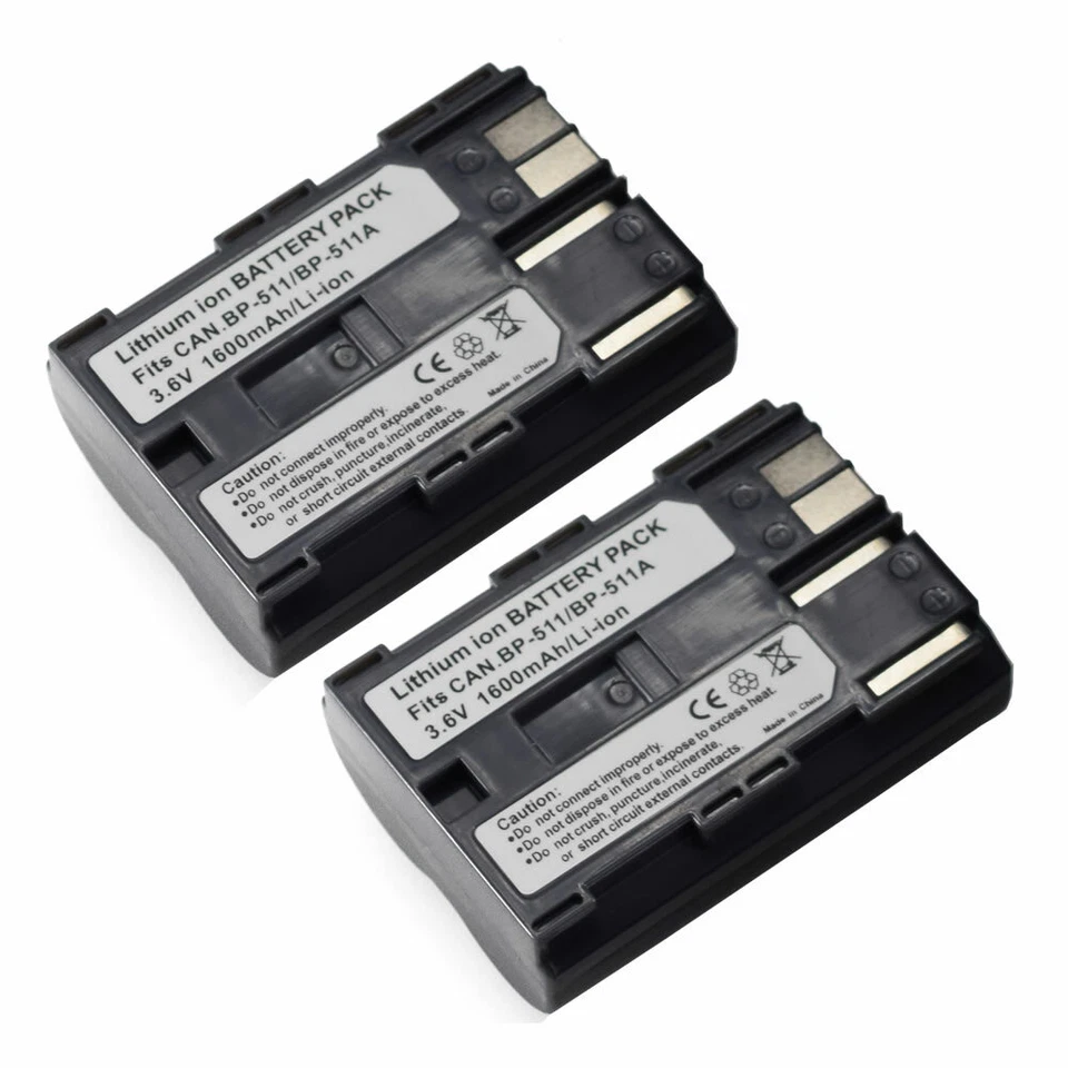 Battery or charger FOR CANON BP-511a EOS 300D D60 Rebel Kiss Digital,EOS DS6041 - Image 4 of 4