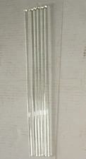 Vtg Glass Swizzle Sticks Stirrers,  14.25" Long,  Glass Mixer Sticks, SET OF 5
