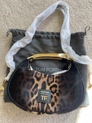 Tom Ford Purse SHADED CALF HAIR ANIMALIER BIANCA MINI HOBO Tom Ford Purse SHADED CALF HAIR ANIMALIER BIANCA MINI HOBO