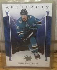 2022-23 UD Artifacts Light Blue Steel #44 ERIK KARLSSON /85 San Jose Sharks