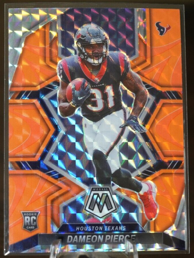 2022 Panini Mosaic Rookies Reactive Orange Prizm Dameon Pierce #324 Rookie RC