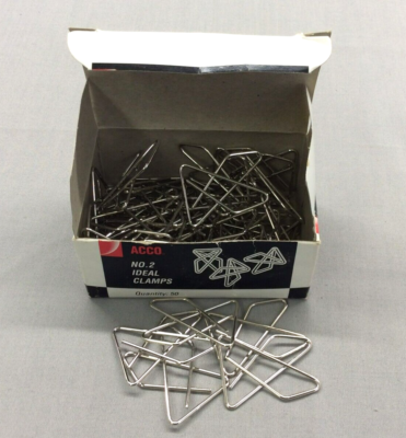 acco✩ ACCO No 2 Ideal Clamps 40 Count 1993 Silver Original Box 72620 | eBay