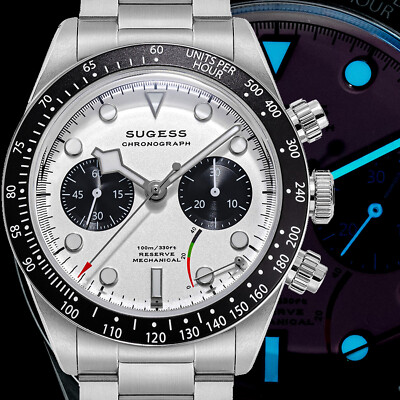 Sugess S457.W Power Reseve ST1907 BB Chrono Mechanical Mens
