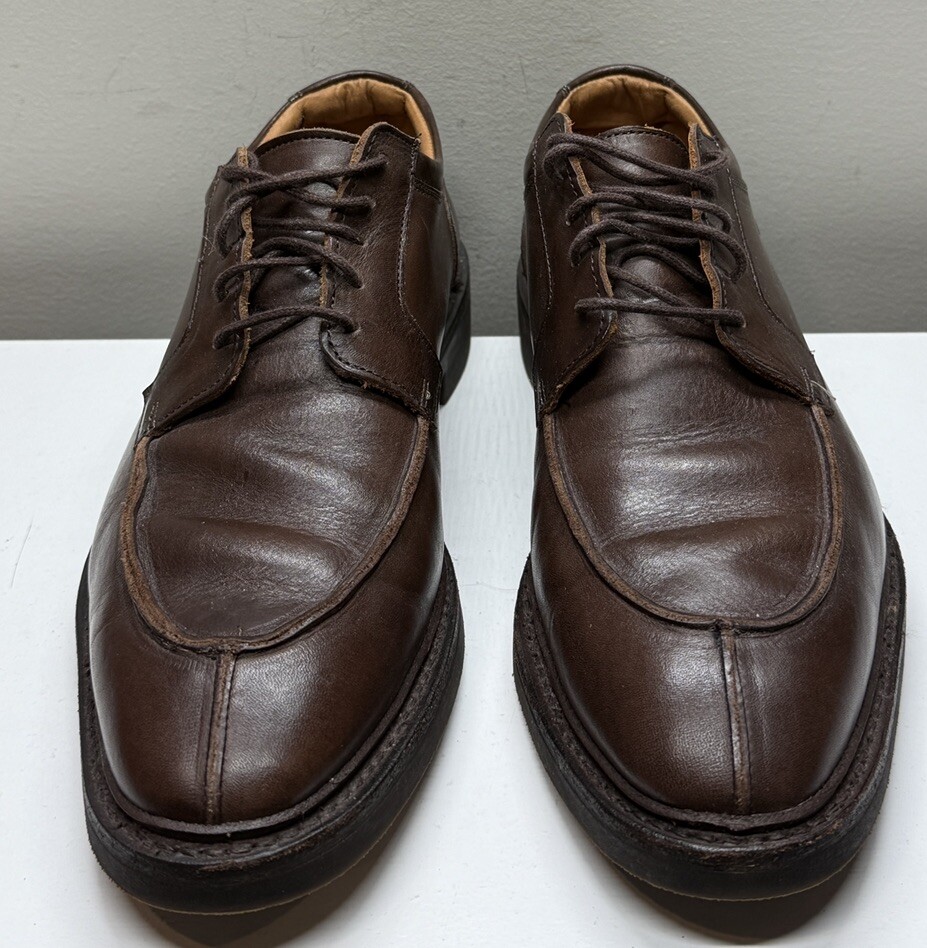 SAOLA Allen Edmonds "DENALI" Derby uomo pelle punta spaccata 10 D marrone USA 5784