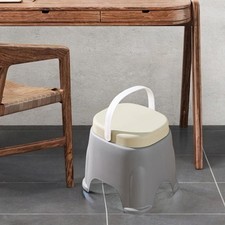 Footstool Kids Stool with Handle Anti Skid Portable Shower Stool Toilet Step