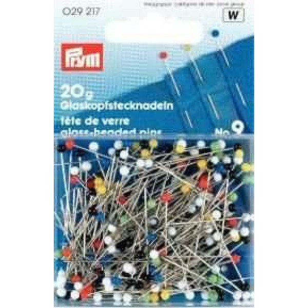 Glaskopfnadeln 0,60X30Mm Bunt Dose Karte Glaskopfstifte EUR Gramm Prym 029217-image