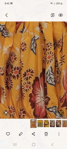 Rachel Zoe Women's 100% Rayon Yellow Floral Peplum Halter Top Size Medium NWT - Picture 10 of 12