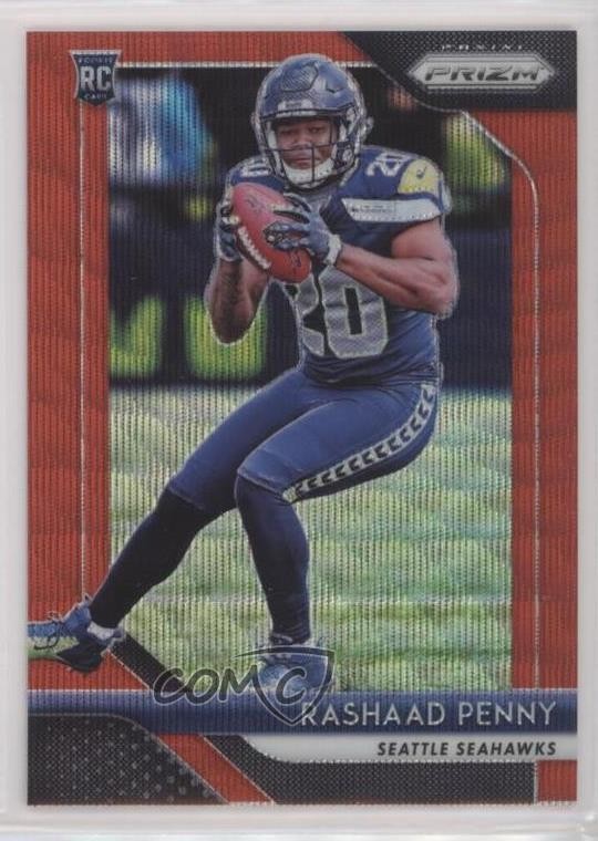 2018 Panini Prizm Red Wave 76/149 Rashaad Penny #210 Rookie RC 07i7