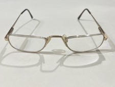 Vintage Eyeglasses Safilo Elasta LIBRARY 1338 Gold Half Frame 48-24 / 145