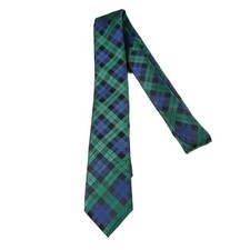 Chaps By Ralph Lauren Boys Youth Neck Tie Blue  Green Plaid Necktie 48" NEW