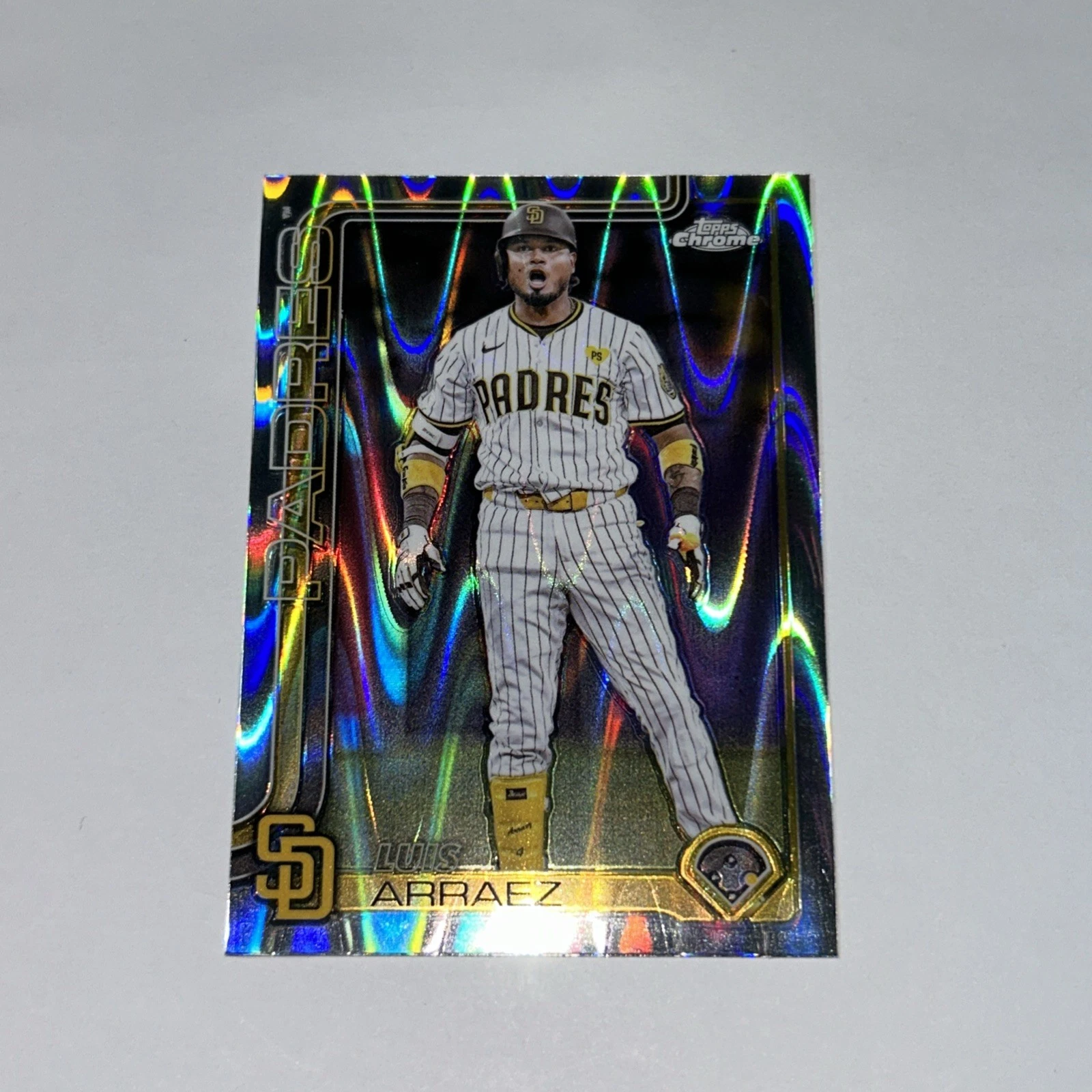2025 Topps Chrome Baseball - #216 Luis Arraez RayWave Refractor