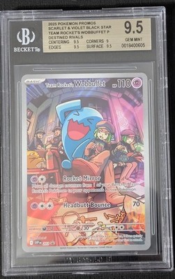BGS 9.5 Team Rockets Wobbuffet Promo #203 Destined Rivals | eBay