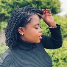 0.2 cm Width 12 Inch 30 Strands Human Hair Loc Extensions, Natural Black 100 ...