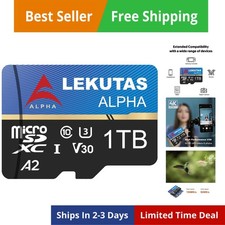 1T999GB Micro SD Card, microSDXC UHS-I Flash Memory Card TF Card, High Read S...