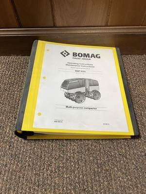 Genuine Bomag BMP 8500 Trench Roller Compactor Operators Operation Manual