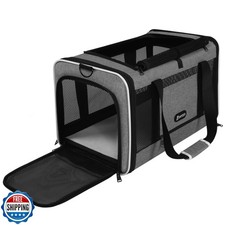 GAPZER Cat Carrier 18x11x11 Top Load Soft Pet Travel Bag Over 15 lbs, Collaps