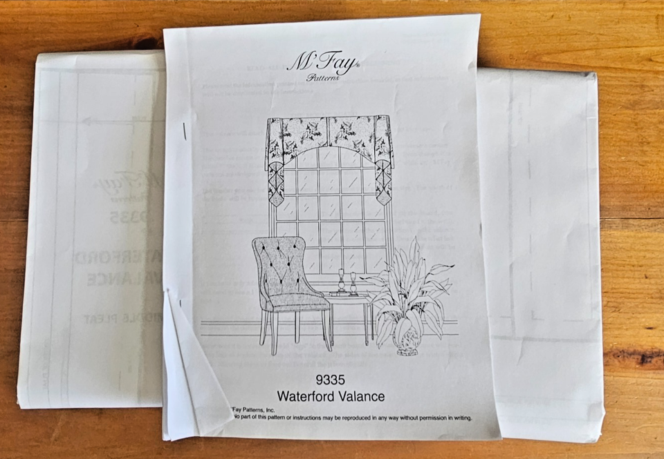M'Fay Waterford Valance Pattern 9335 New Professional Drapery Room ...