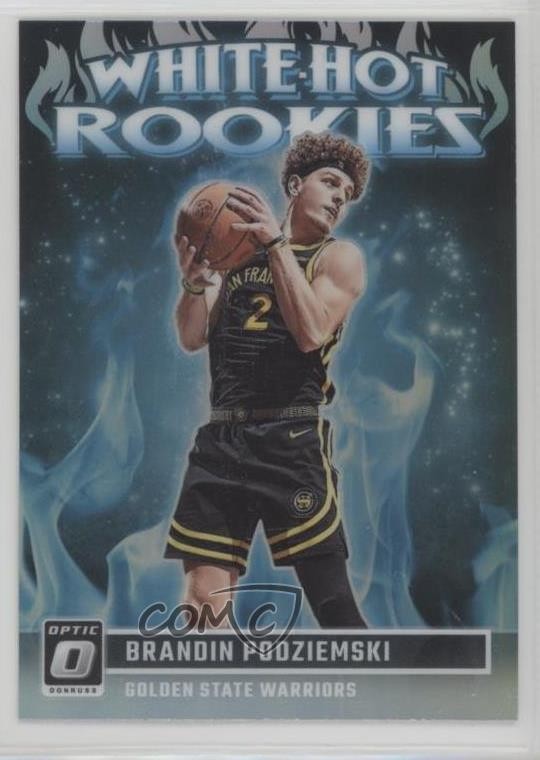 2023 Panini Donruss Optic White Hot Rookies Holo Prizm Brandin Podziemski 19lw