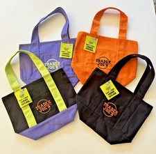 Limited Edition Trader Joe's MINI HALLOWEEN TOTE BAG RARE LOT OF 4  Complete Set