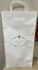 Prada Paper Shopping Gift Bag Logo White 19.5x9.75x2.5