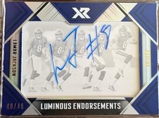 LAMAR JACKSON - RC ROOKIE AUTO - 2018 PANINI XR On Card Autograph #/49 INVEST ?. rookie card picture