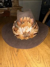 Vintage 5XXXXX  Beaver Quality The Roundup Cowboy Hat Size 7 3/8