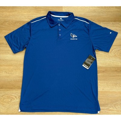 NWT Men's Colosseum Creighton Bluejays Polo - Large - Blue