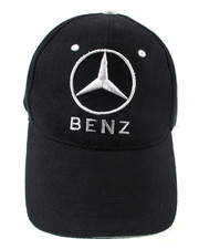 Mercedes-Benz Hat Cap Strap Back Adult Black Embroidered Dad Hat Cars Big Logo