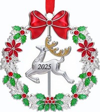 Christmas Ornaments 2025 Dated Tree Xmas Metal