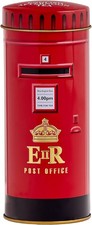 New English Teas British Red Post Box Tea Tin – Collectible Iconic UK Pillar 