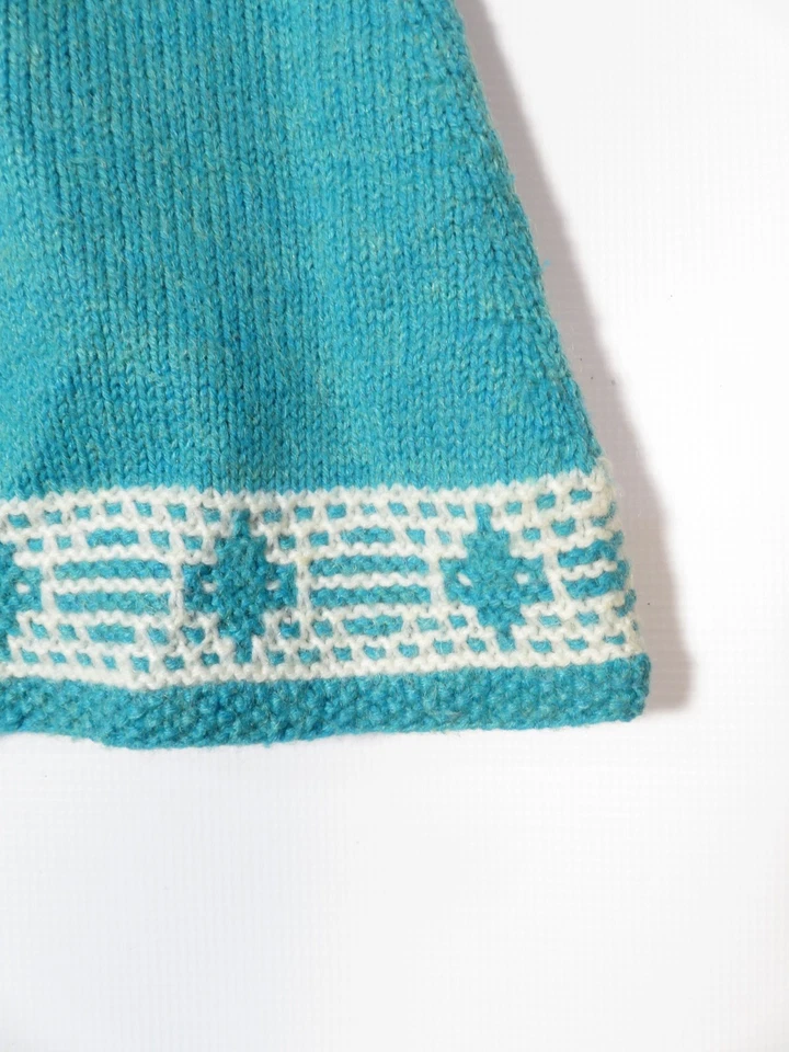 Vintage Kids Traditional Swedish Wool Hand Knit 2 Piece Skirt Set Size 6 - Image 2 of 4