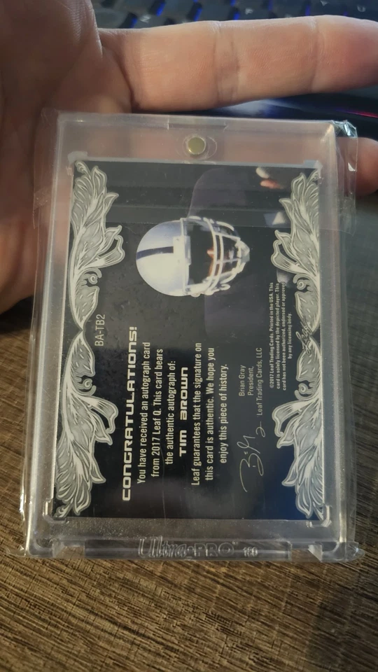 2017 Leaf Q Tim Brown Auto 1/1 - Image 2 of 2