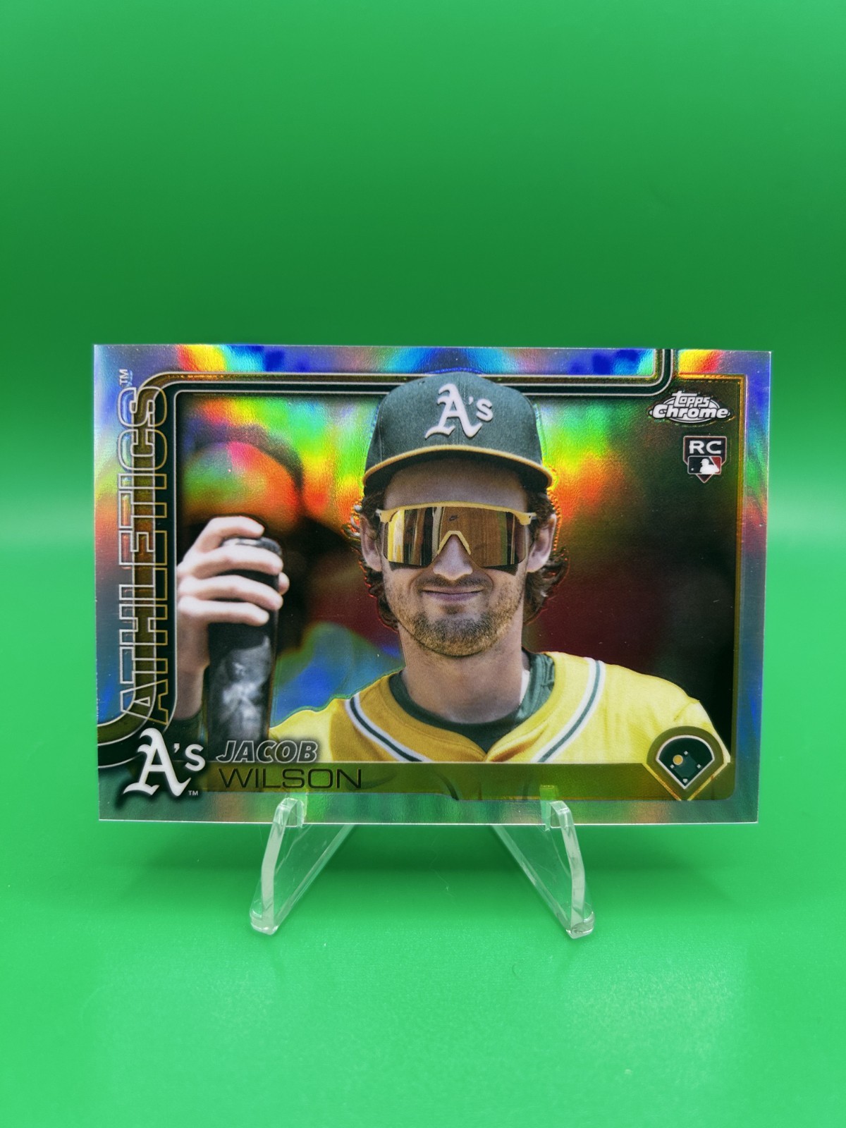 2025 Topps Chrome Update Jacob Wilson Image Variation RC SP #USC150 Athletics