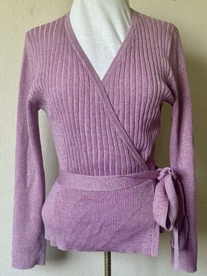 NWT $348 DVF Diane Von Furstenberg Bonnie Cecchetti Wrap Sweater Cardigan Size L