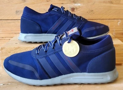 Adidas Los Angeles Low Textile Trainers UK8.5/US9/EU42.5 AQ4555 Navy Blue/Grey - Photo 1/4