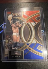 2024 Panini Select WWE - Premier Level Booker T #143 Red & Blue Prizm