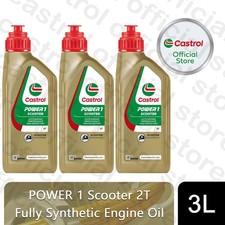 Castrol POWER 1 Scooter 2T Motorcycle Engine Oil 2 Stroke Full Synthetic 1 L,3pk