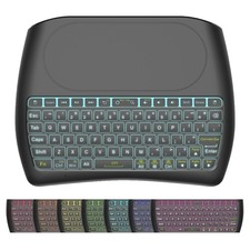 D8 Mini Bluetooth Keyboard, Rechargeable Touchpad, Backlit, 2.4G BT4.2 Dual Mode