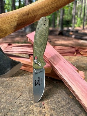 ESEE Knives Expat Medellin II Folder S35VN Green Micarta First