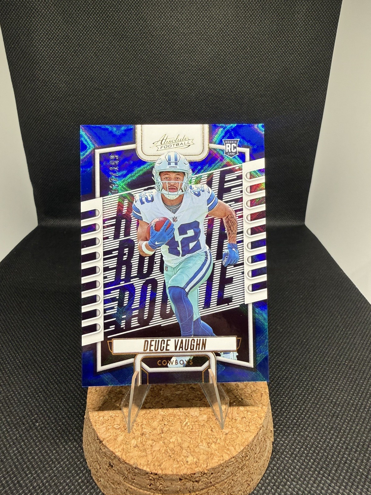 2023 Panini Absolute - Rookies Deuce Vaughn #145 Blue Diamonds /199 (RC)