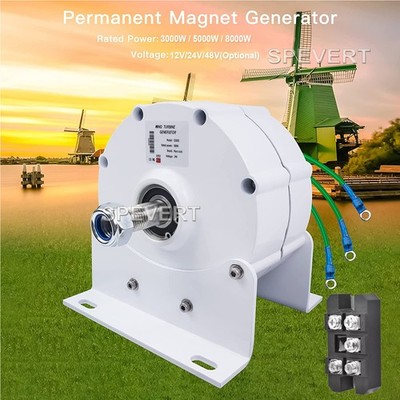 3000W 8KW Alternative Motor 3Phase Dauermagnet-Generator 12V 48V Wechselstrom