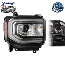 2016-2018 GMC Sierra 1500 HID/Xenon Type LED DRL Projector Headlight - Passenger
