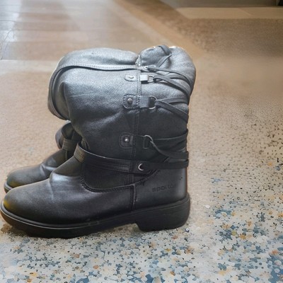 Sporto Black Leather Mid-Calf Men display picture 1