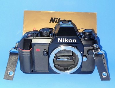 Nikon N2000 35mm SLR Film Camera Body Only W/Manual Black - UNTESTED