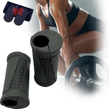 Angled Barbell Grips,Ergonomic Rotating Handles for Weightlifting,Reduce Joint